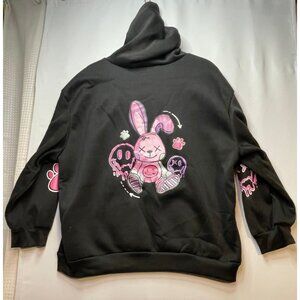 Shein bunny hoodie sweater mens 3XL long sleeve cartoon black